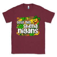 Burgundy St. Patrick's Little miss shenanigans Classic Tee - OliviaCreatesArt