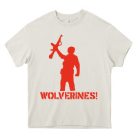 Cream red dawn wolverines Heavy Core Tee - baoMotion