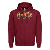 Burgundy fall nurse Zipper Hoodie - RanaPortraitStore