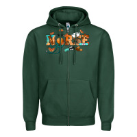 Sports Green fall nurse Zipper Hoodie - RanaPortraitStore
