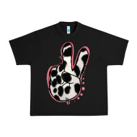 Black Black White Dalmatian Peace Sign Urban Heavy Tee - Jasminsmagicworld