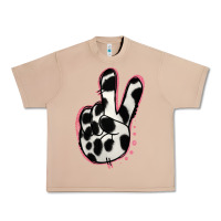 Burro Black White Dalmatian Peace Sign Urban Heavy Tee - Jasminsmagicworld