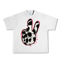 Lunar Rock Black White Dalmatian Peace Sign Urban Heavy Tee - Jasminsmagicworld