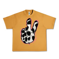 Peanut Butter Black White Dalmatian Peace Sign Urban Heavy Tee - Jasminsmagicworld