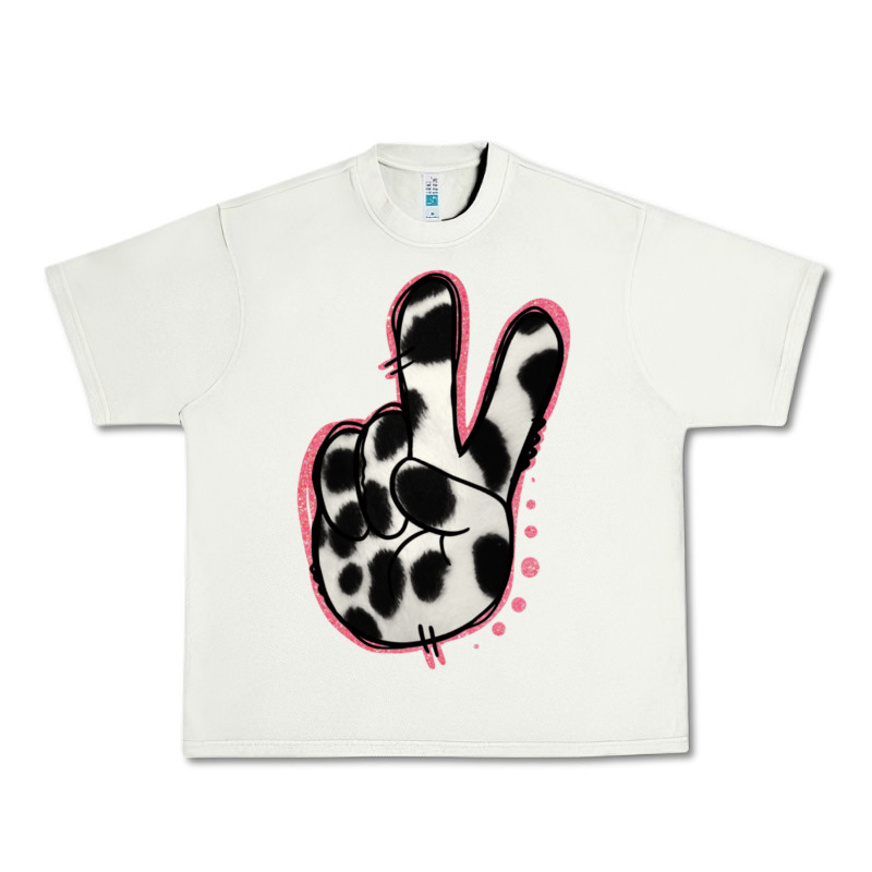 Black White Dalmatian Peace Sign Urban Heavy Tee by Jasminsmagicworld | Teevron