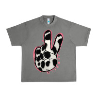 Tornado Black White Dalmatian Peace Sign Urban Heavy Tee - Jasminsmagicworld
