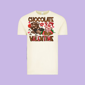 Chcolate Is My Valentine Vintage Tee Designed By Cowhidedigitalart