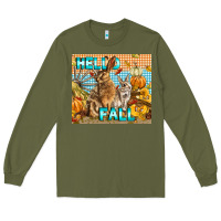 Army Green Hello Fall Rabbit Long Sleeve Tee - LillyAllenDesigns