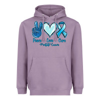 Lavender Peace Love Cure Prostate Cancer Heavyweight Hoodie - Jasminsmagicworld