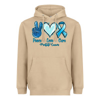 Mushroom Peace Love Cure Prostate Cancer Heavyweight Hoodie - Jasminsmagicworld