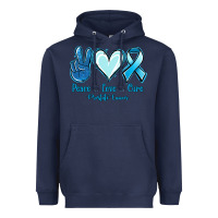 Navy Peace Love Cure Prostate Cancer Heavyweight Hoodie - Jasminsmagicworld