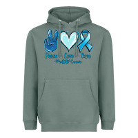 Sage Peace Love Cure Prostate Cancer Heavyweight Hoodie - Jasminsmagicworld