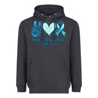 Smoke Peace Love Cure Prostate Cancer Heavyweight Hoodie - Jasminsmagicworld