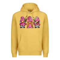 Antique Gold breast cancer gnome Premium Hoodie - BarkalooDesign