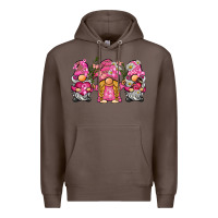 Coffee breast cancer gnome Premium Hoodie - BarkalooDesign