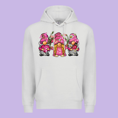 Breast Cancer Gnome Premium Hoodie Designed By Barkaloodesign