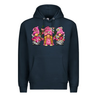 Navy breast cancer gnome Premium Hoodie - BarkalooDesign