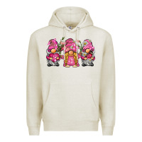 Oatmeal Heather breast cancer gnome Premium Hoodie - BarkalooDesign