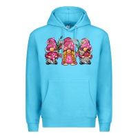 Ocean Blue breast cancer gnome Premium Hoodie - BarkalooDesign