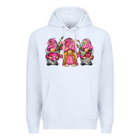 White breast cancer gnome Premium Hoodie - BarkalooDesign