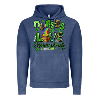 Vintage Denim nurses love shenanigans st patricks day Vintage Hoodie - Artiststas