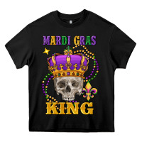 Black Skull Mardi Gras king Heavy Core Tee - FaDigitalArtStudio