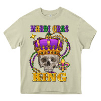 Mossy Skull Mardi Gras king Heavy Core Tee - FaDigitalArtStudio