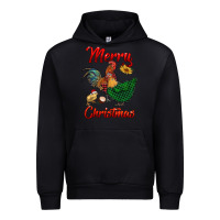Black merry christmas chickens Urban Hoodie - RanaPortraitStore