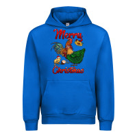 Cobalt merry christmas chickens Urban Hoodie - RanaPortraitStore