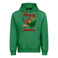 Emerald merry christmas chickens Urban Hoodie - RanaPortraitStore