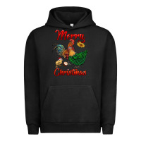Pigment Black merry christmas chickens Urban Hoodie - RanaPortraitStore