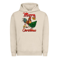 Pigment French Oak merry christmas chickens Urban Hoodie - RanaPortraitStore
