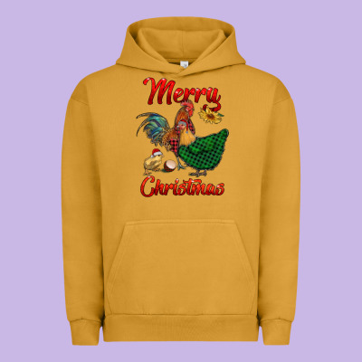 Merry Christmas Chickens Urban Hoodie Designed By Ranaportraitstore