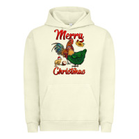 Pigment Pistachio merry christmas chickens Urban Hoodie - RanaPortraitStore