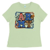 Matcha Army Veteran leopard frame 4th of July Ladies Tee - LillyAllenDesigns