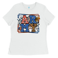 White Army Veteran leopard frame 4th of July Ladies Tee - LillyAllenDesigns