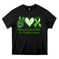 Black Peace Love Cure Non Hodgkins Lympoma Heavy Core Tee - Jasminsmagicworld