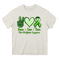 Cream Peace Love Cure Non Hodgkins Lympoma Heavy Core Tee - Jasminsmagicworld
