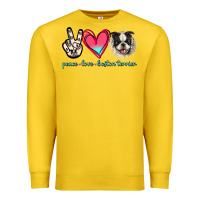Lemon Peace Love Boston Terrier Premium Sweatshirt - Jasminsmagicworld
