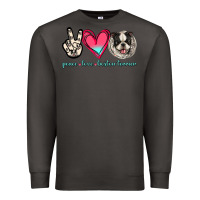 Smoke Peace Love Boston Terrier Premium Sweatshirt - Jasminsmagicworld