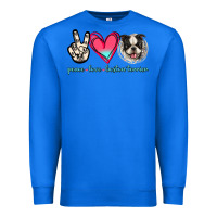 True Royal Peace Love Boston Terrier Premium Sweatshirt - Jasminsmagicworld