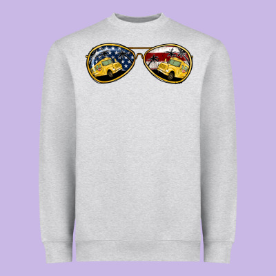 Bus Driver Sunglasses Heavyweight Sweatshirt Designed By Jasminsmagicworld