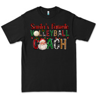 Black Santa's Favorite Volleyball Coach For Christmas Premium Tee - FaDigitalArtStudio