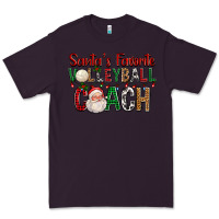 Plum Santa's Favorite Volleyball Coach For Christmas Premium Tee - FaDigitalArtStudio