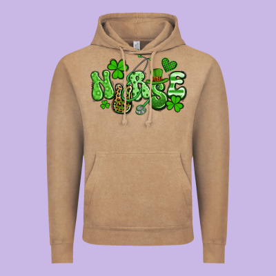 Nurse St Patrick's Day Vintage Hoodie Designed By Artiststas