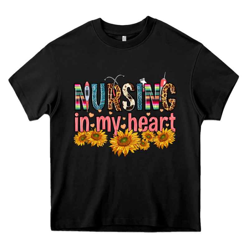 Nursing In My Heart Heavy Core Tee by FaDigitalArtStudio | Teevron