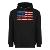 Black Distressed American Flag Heavyweight Hoodie - Jasminsmagicworld