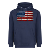 Navy Distressed American Flag Heavyweight Hoodie - Jasminsmagicworld