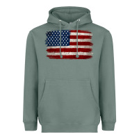 Sage Distressed American Flag Heavyweight Hoodie - Jasminsmagicworld