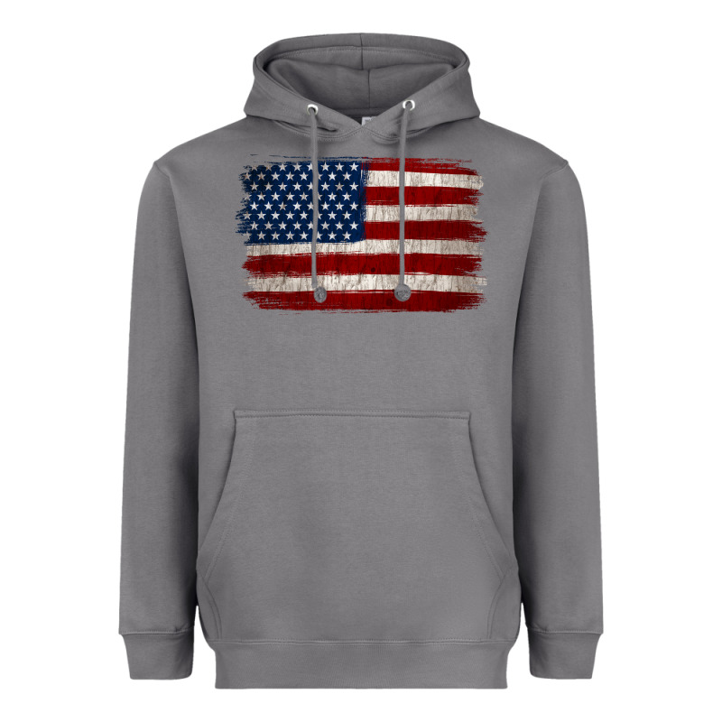 Distressed American Flag Heavyweight Hoodie by Jasminsmagicworld | Teevron